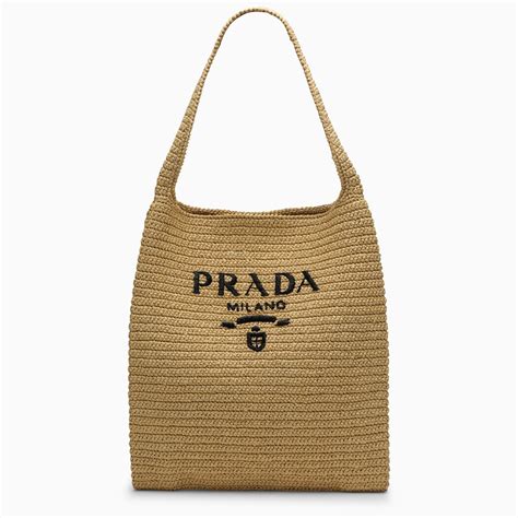 panier prada raphia|Altro.